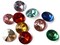 10 18mm Mixed Color Round Jewel Cabochons Plastic Rhinestone Gems Silver Foil Rivoli Back Cabochons